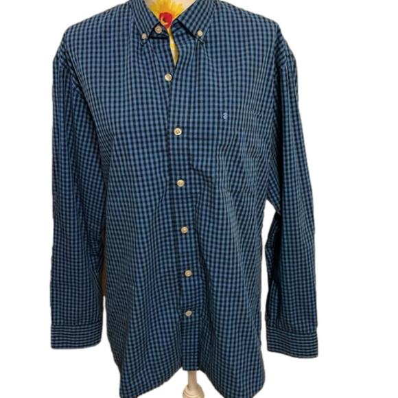 Size Large ~ IZOD ~Men's Long Sleeved Button Down Pocket Shirt - Picture 1 of 12